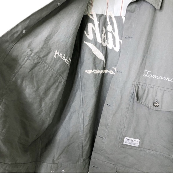 Publish brand unisex olive green jacket - Picture 3 of 12